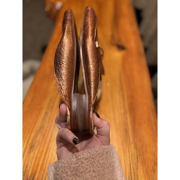 Sam Edelman Laurna Women's Mules Metallic Copper Leather Size 6  Gorgeous Shoe ✨ - Picture 4 of 6